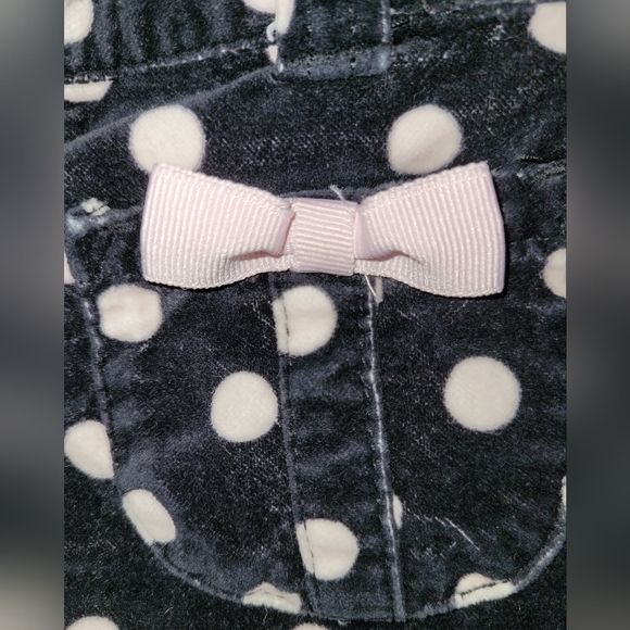 🎀 Vintage Gymboree Très Fabulous Black & Pink Velour Polkadot Skirt 4T - Picture 3 of 4